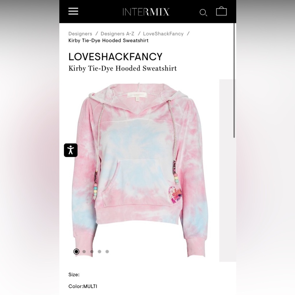 Love Shack Fancy Terry Hoodie NWT!!